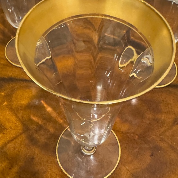 5 Vintage Tiffin Franciscan Minton Etched Stemmed Optic Wine Glasses 6 ounce. - Picture 8 of 11